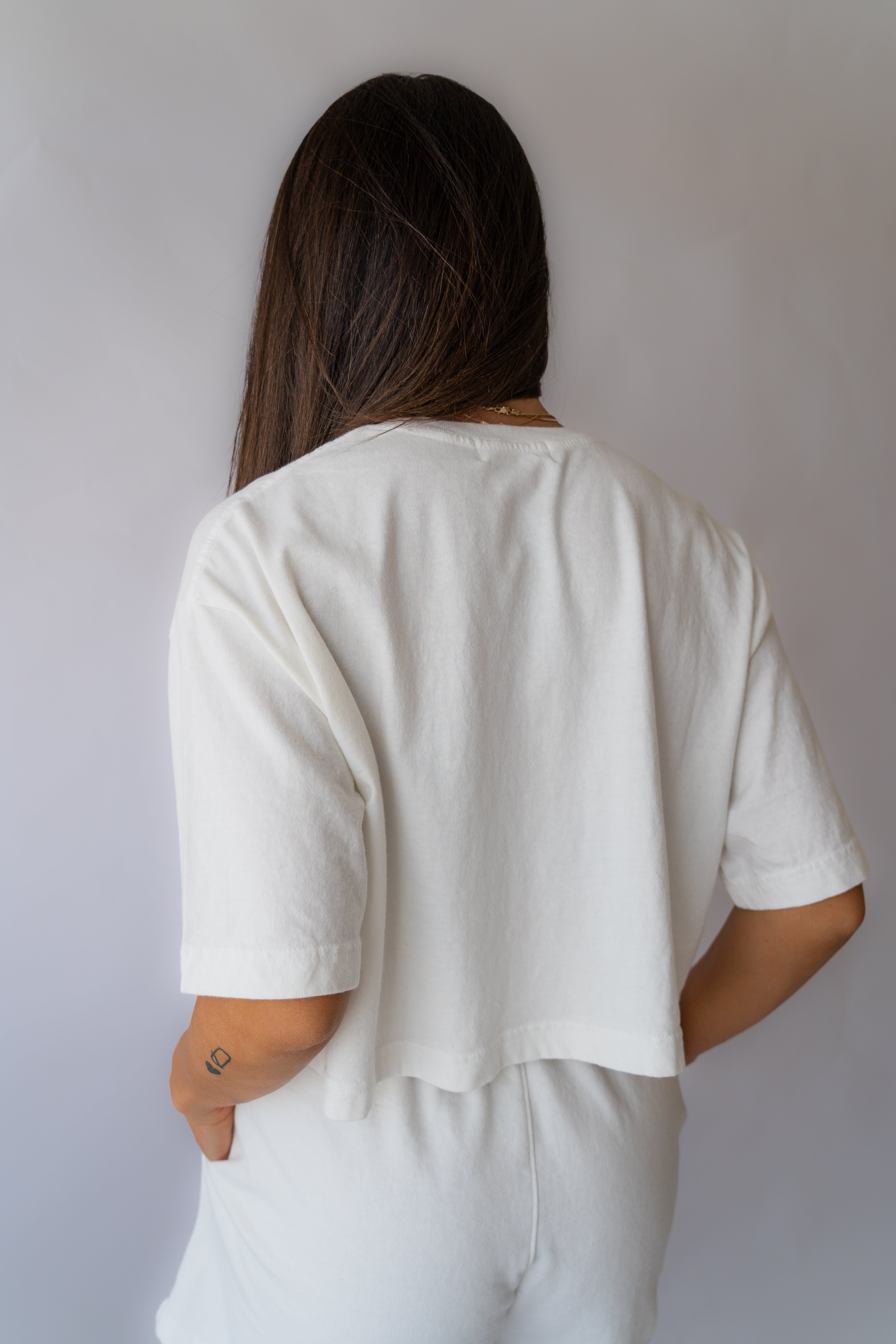 The Boxy Tee - Ivory Mist