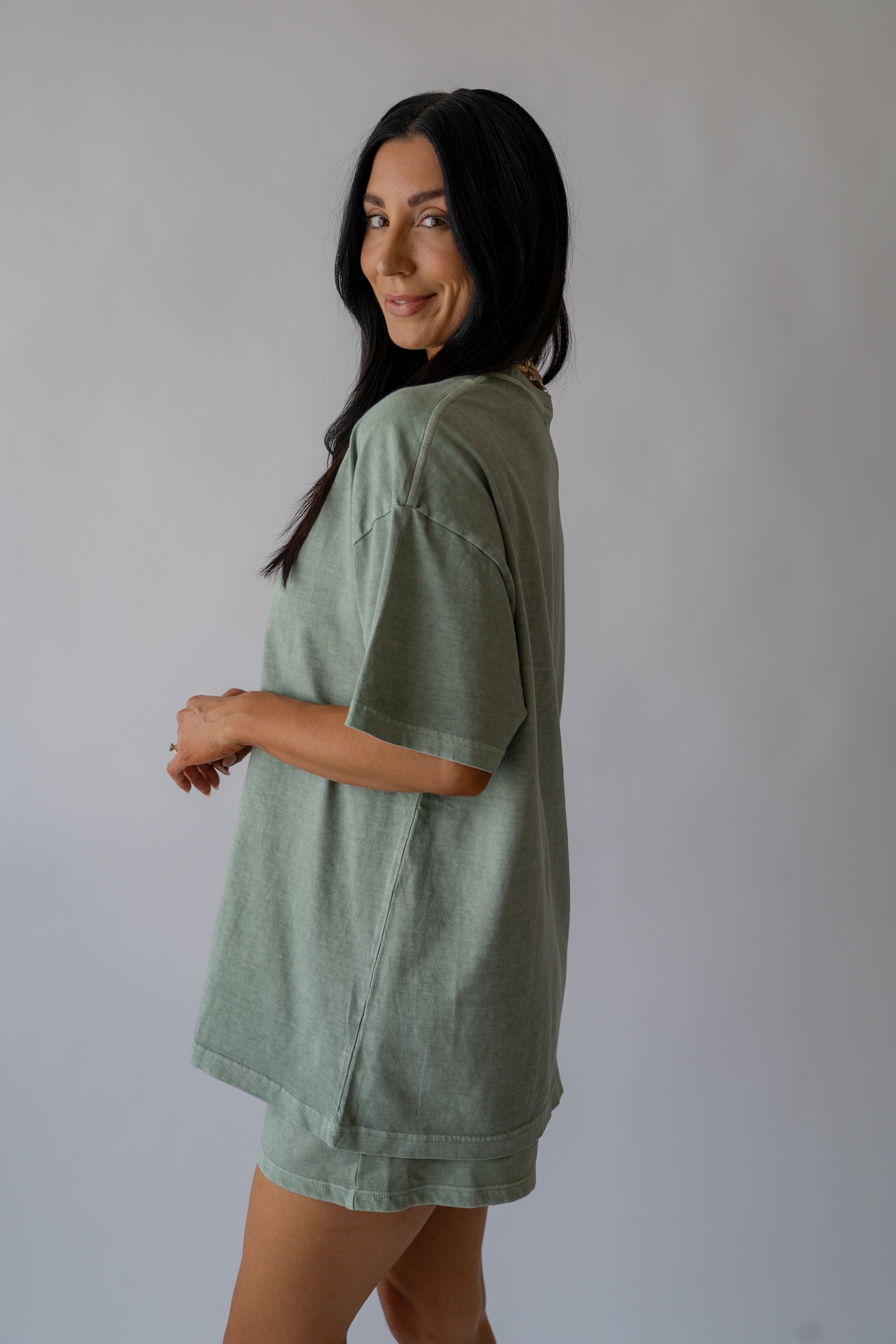 The Oversized Tee - Sage